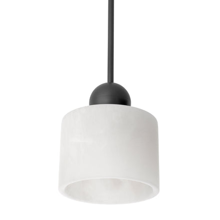 Lustră pendul Etruscan rotund, finisaj bronz cu reflexe, alabastru
