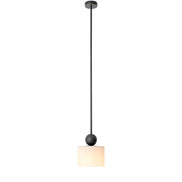 Lustră pendul Etruscan rotund, finisaj bronz cu reflexe, alabastru
