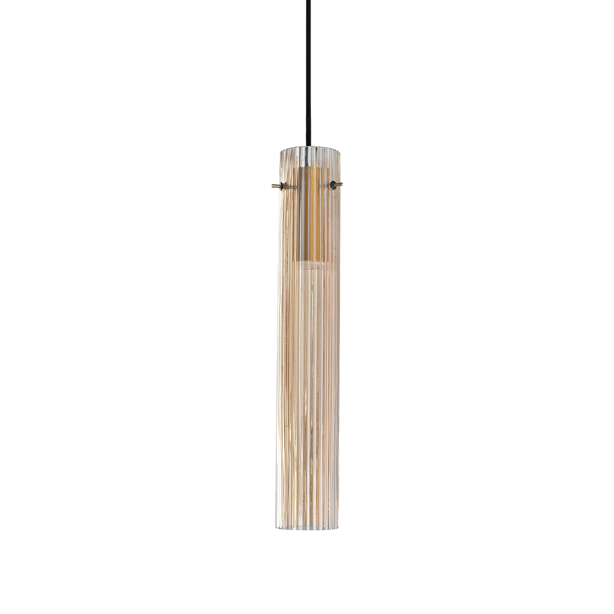 Lustră pendul Flam SP, chihlimbar striat