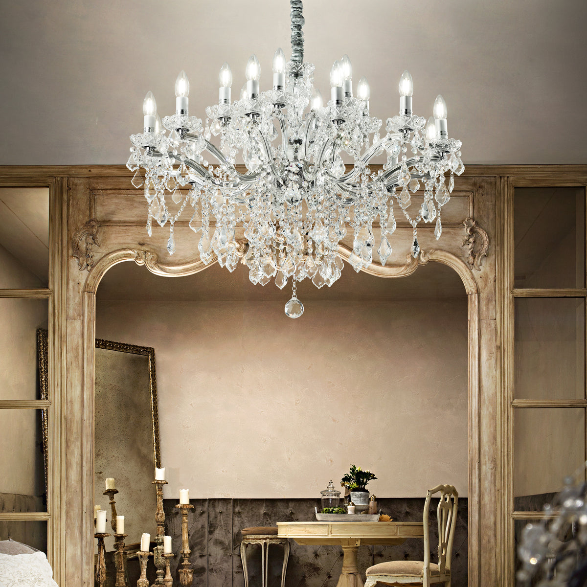 Lustră pendul Florian SP18, auriu – ambient
