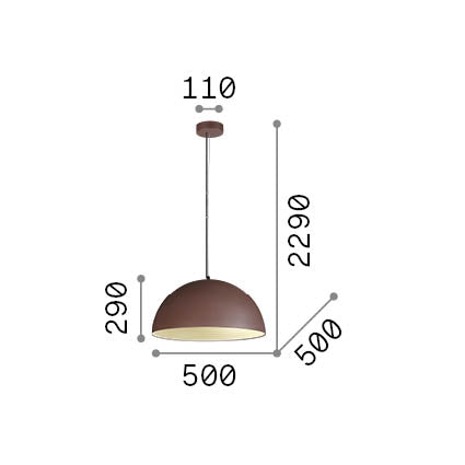 Lustră pendul Folk SP1 D50 – desen tehnic cu dimensiuni