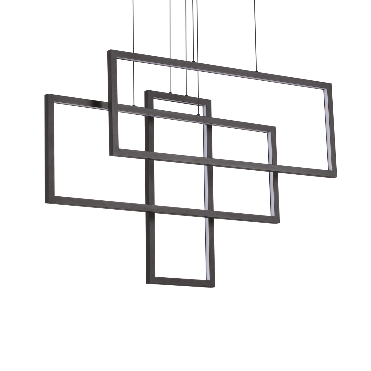 Lustră pendul Frame SP dreptunghiular 3000K, negru
