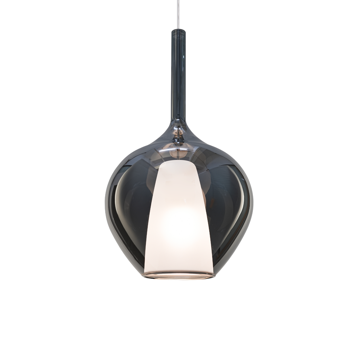 Lustră pendul Kalique-1 SP1 D28, fumuriu