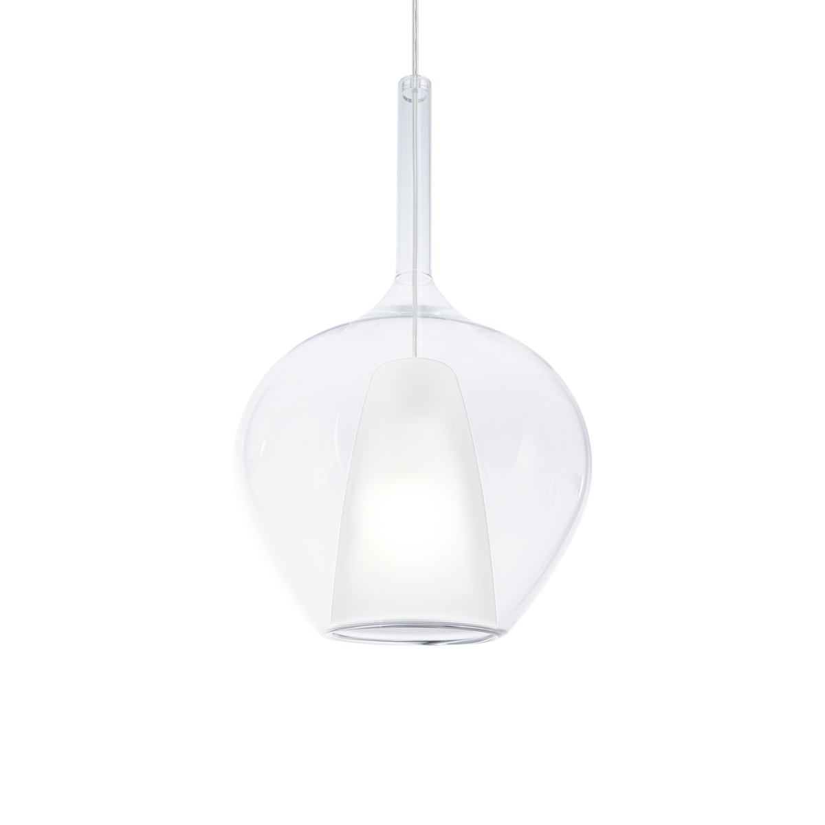 Lustră pendul Kalique-1 SP1 D28, transparent