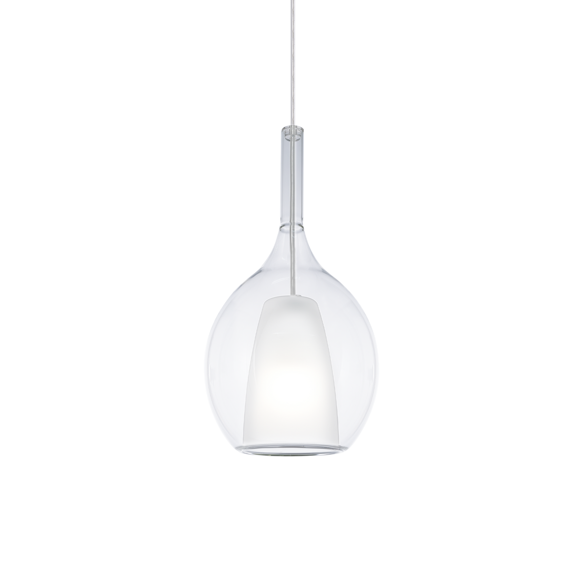 Lustră pendul Kalique-2 SP1 D18, transparent