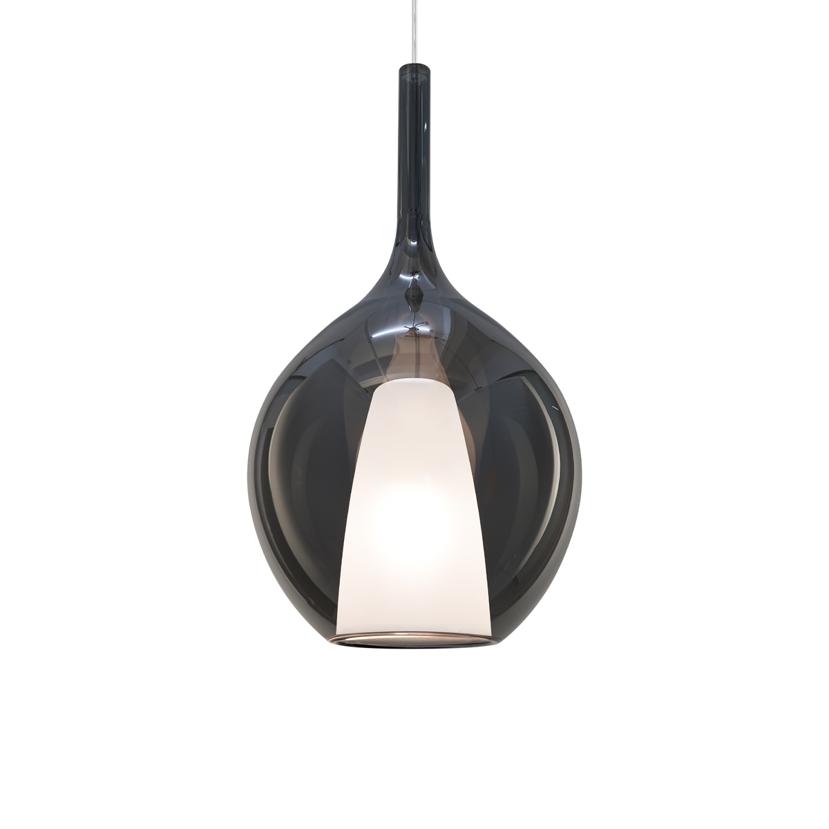 Lustră pendul Kalique-2 SP1 D28, fumuriu