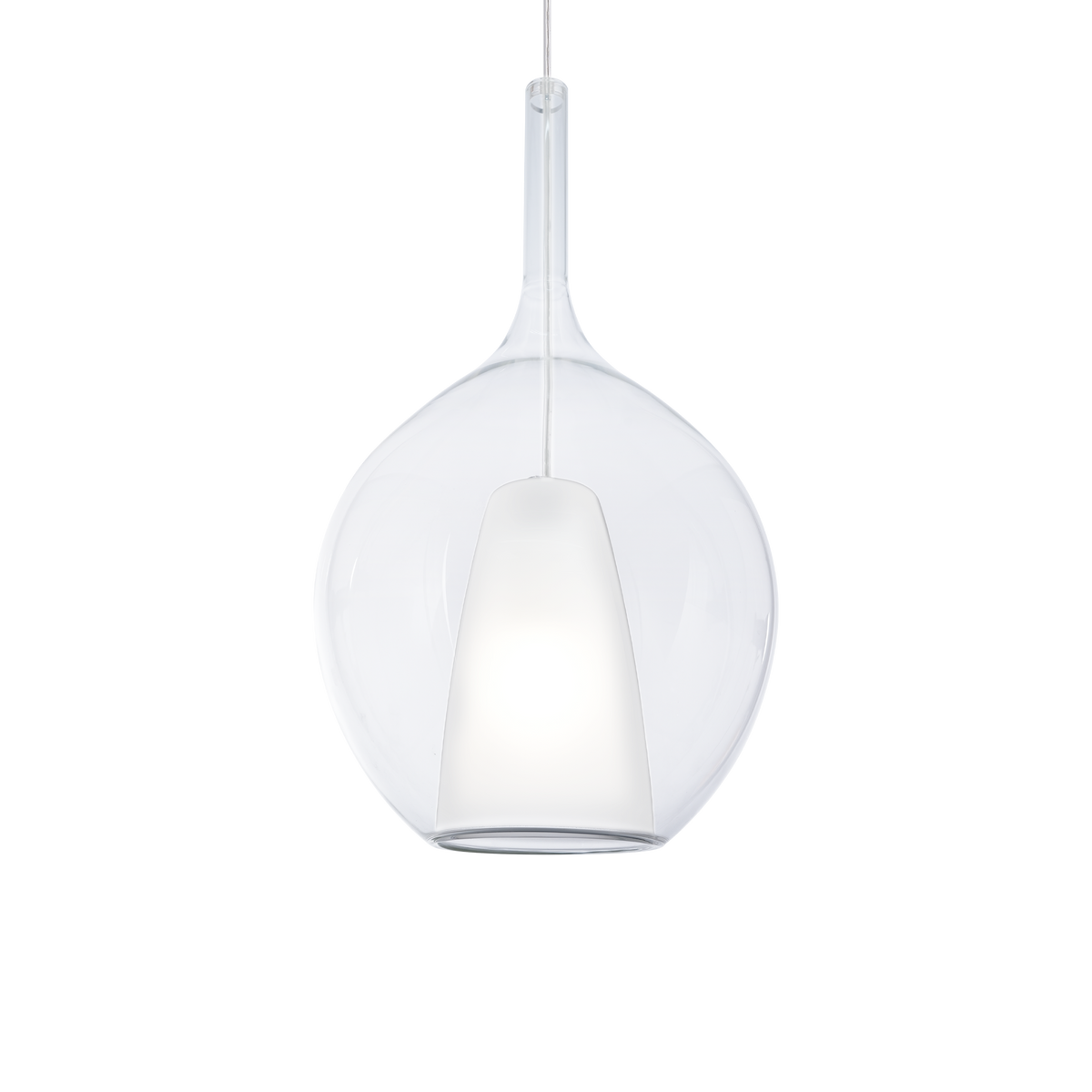 Lustră pendul Kalique-2 SP1 D28, transparent