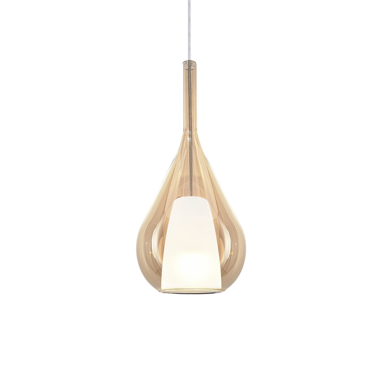 Lustră pendul Kalique-3 SP1 D18, chihlimbar
