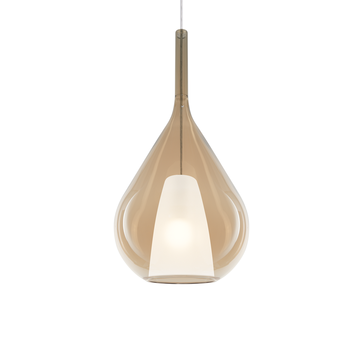 Lustră pendul Kalique-3 SP1 D28, chihlimbar