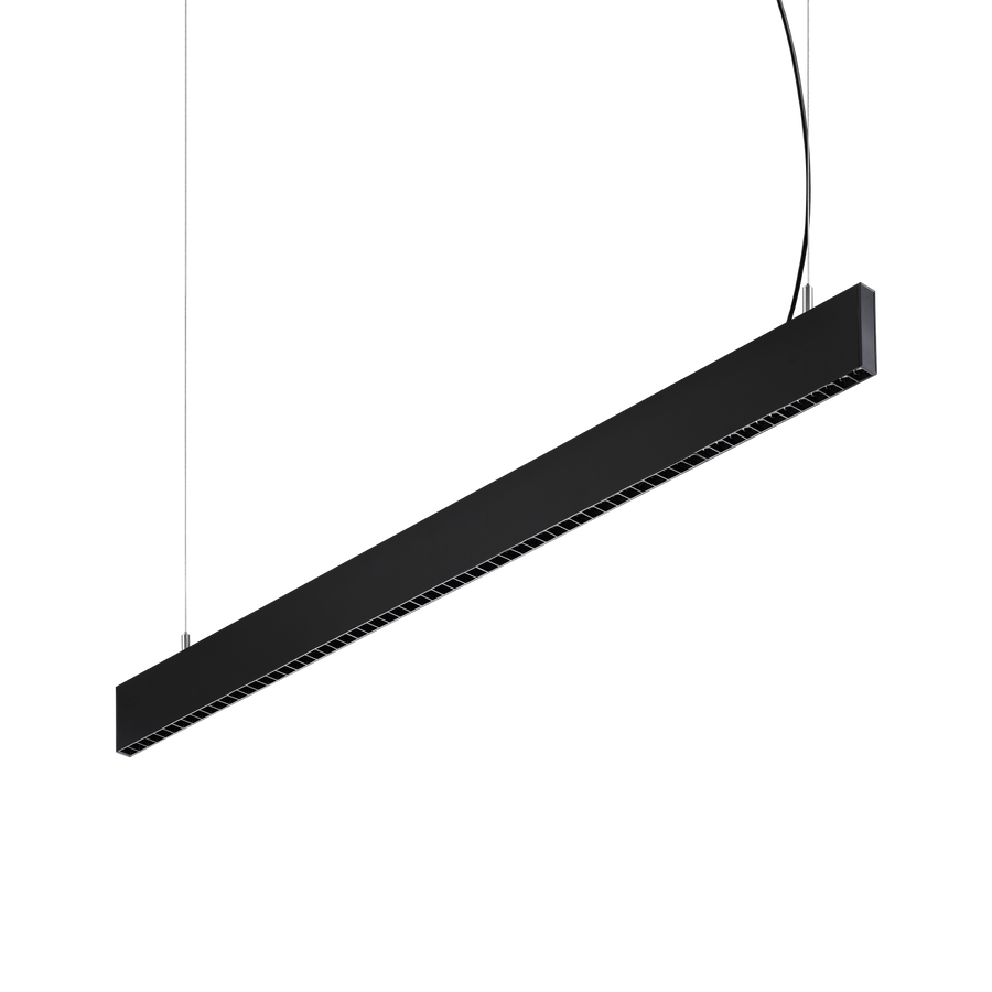 Lustră pendul liniară Steel SP1 D20 mono-emisie fascicul concentrat 3000K, negru