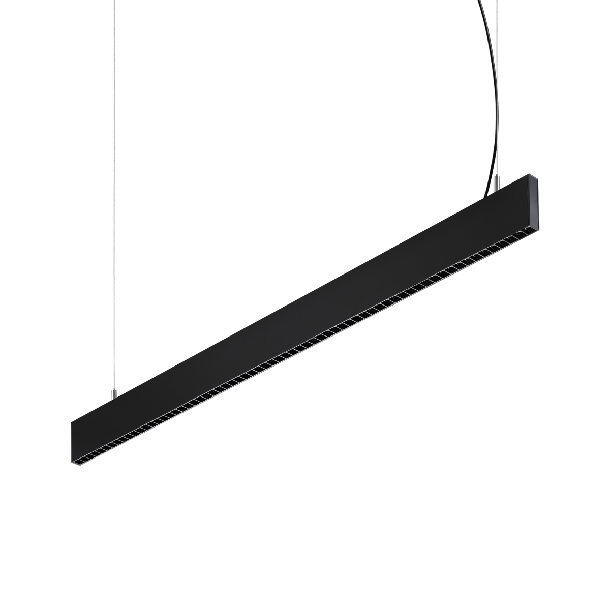 Lustră pendul liniară Steel SP1 D20 mono-emisie fascicul concentrat 4000K, negru