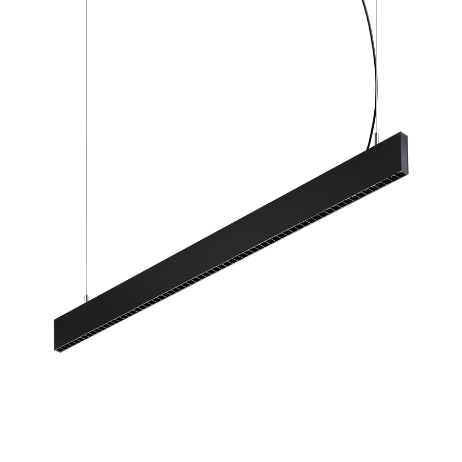 Lustră pendul liniară Steel SP1 D20 mono-emisie fascicul concentrat 4000K, negru