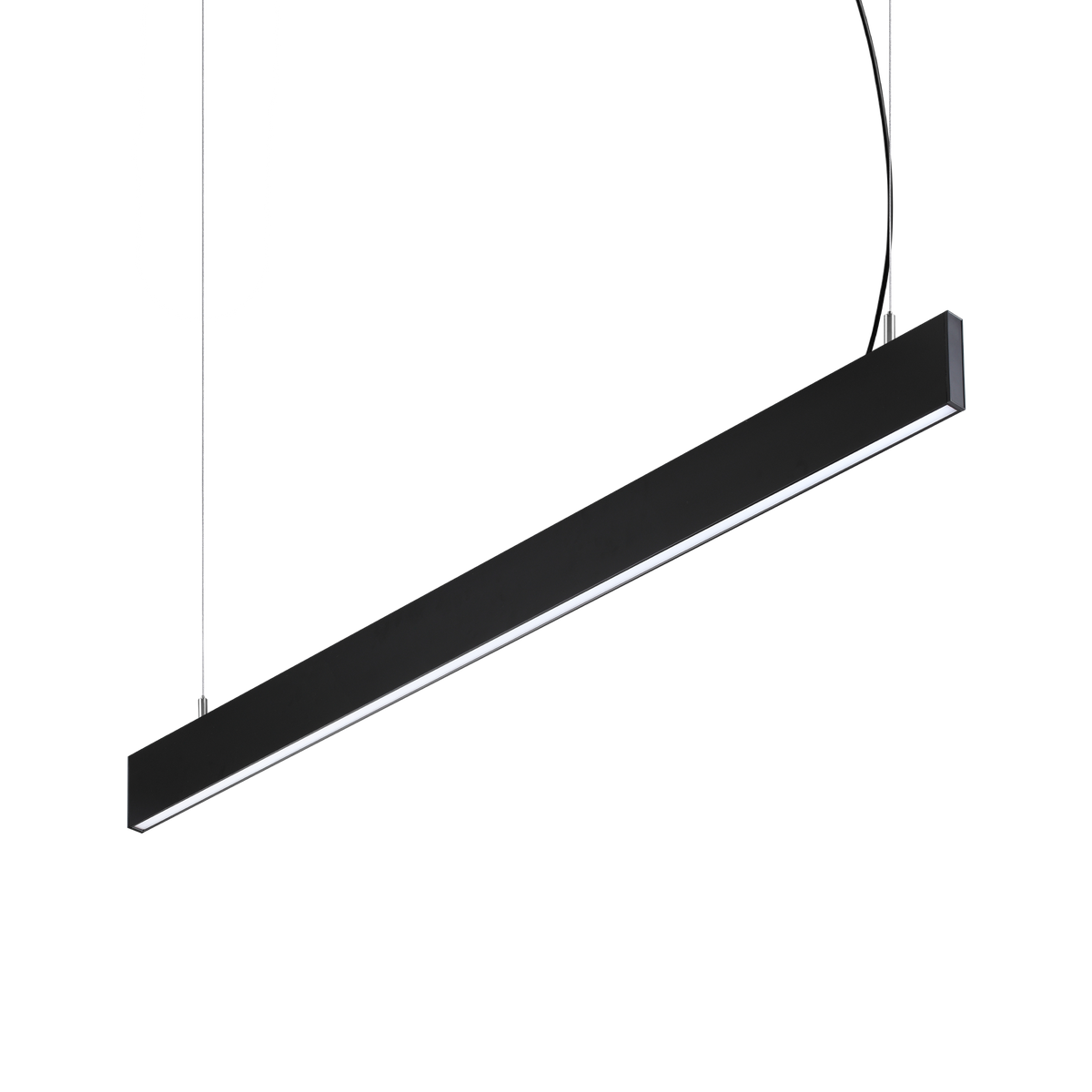 Lustră pendul liniară Steel SP1 D20 mono-emisie fascicul larg 3000K, negru