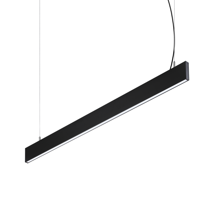 Lustră pendul liniară Steel SP1 D20 mono-emisie fascicul larg 3000K, negru