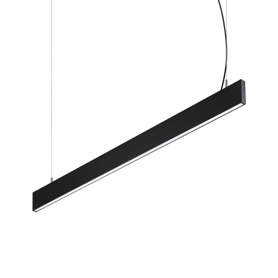 Lustră pendul liniară Steel SP1 D20 mono-emisie fascicul larg 4000K, negru