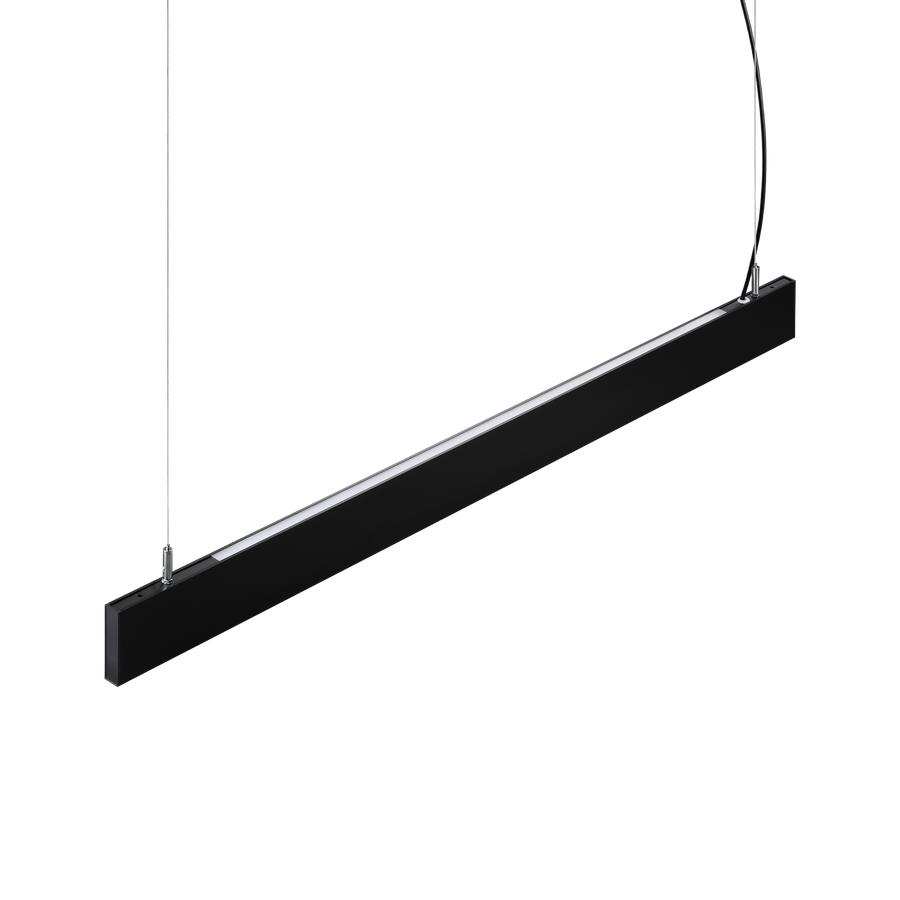 Lustră pendul liniară Steel SP2 D20 bi-emisie fascicul concentrat 3000K, negru