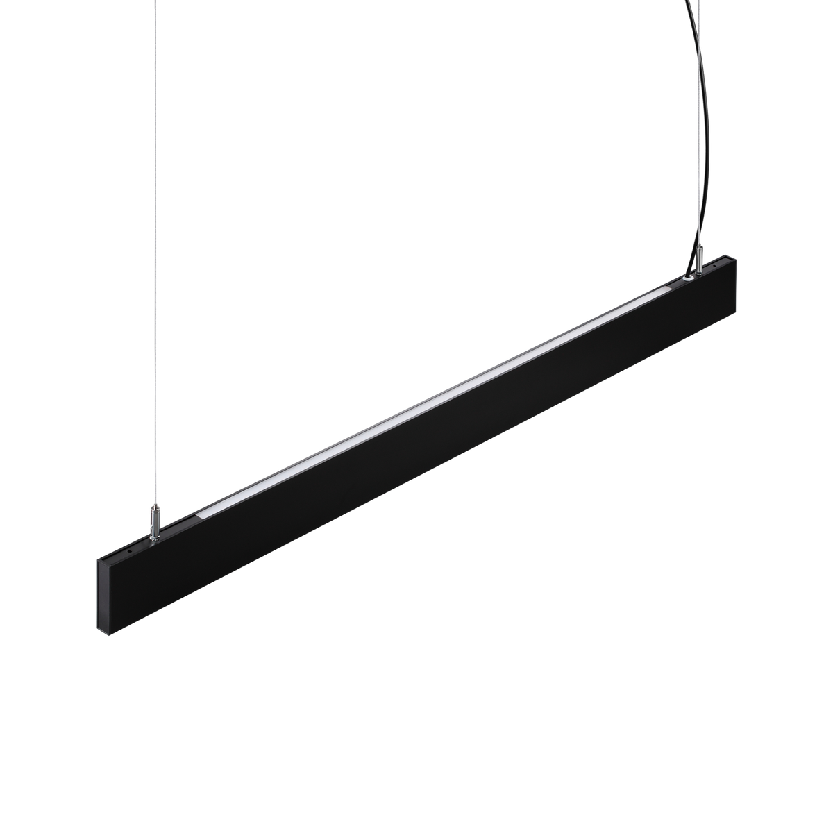 Lustră pendul liniară Steel SP2 D20 bi-emisie fascicul concentrat 4000K, negru