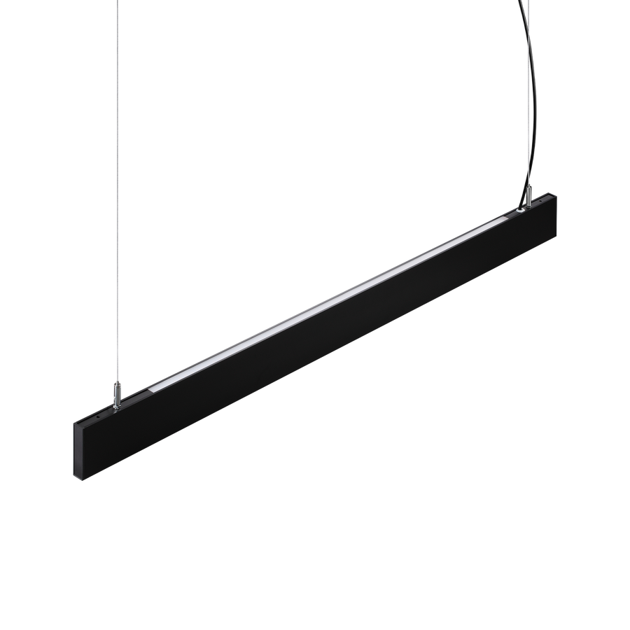 Lustră pendul liniară Steel SP2 D20 bi-emisie fascicul concentrat 4000K, negru