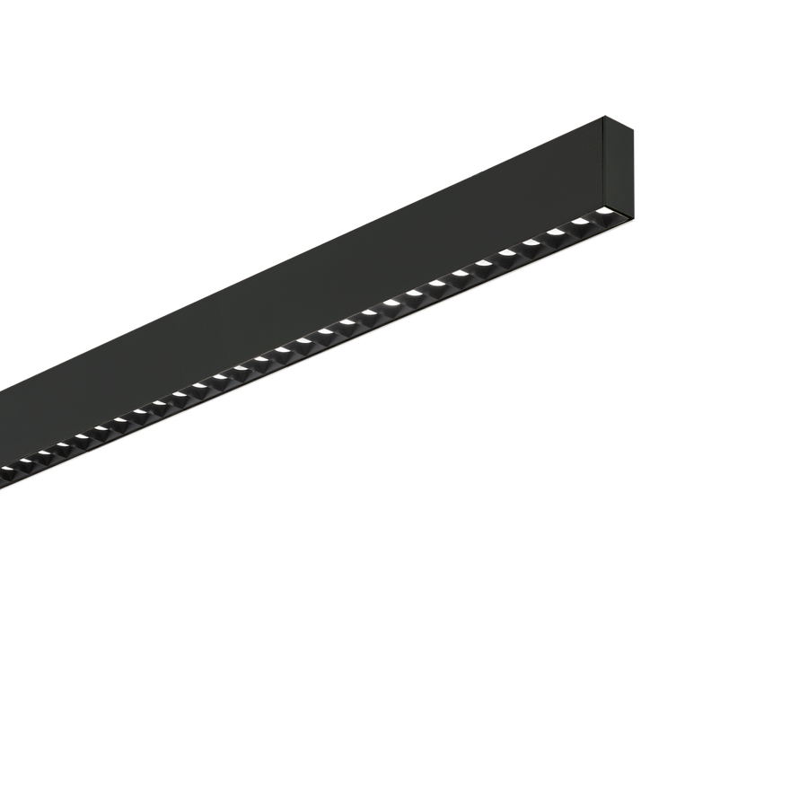 Lustră pendul liniară Steel SP2 D35 bi-emisie fascicul concentrat 4000K, negru