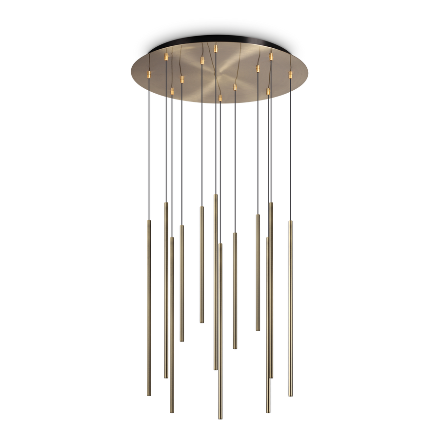 Lustră pendul Look LED SP12 rotund picătură D16 On-Off 2700K, alamă