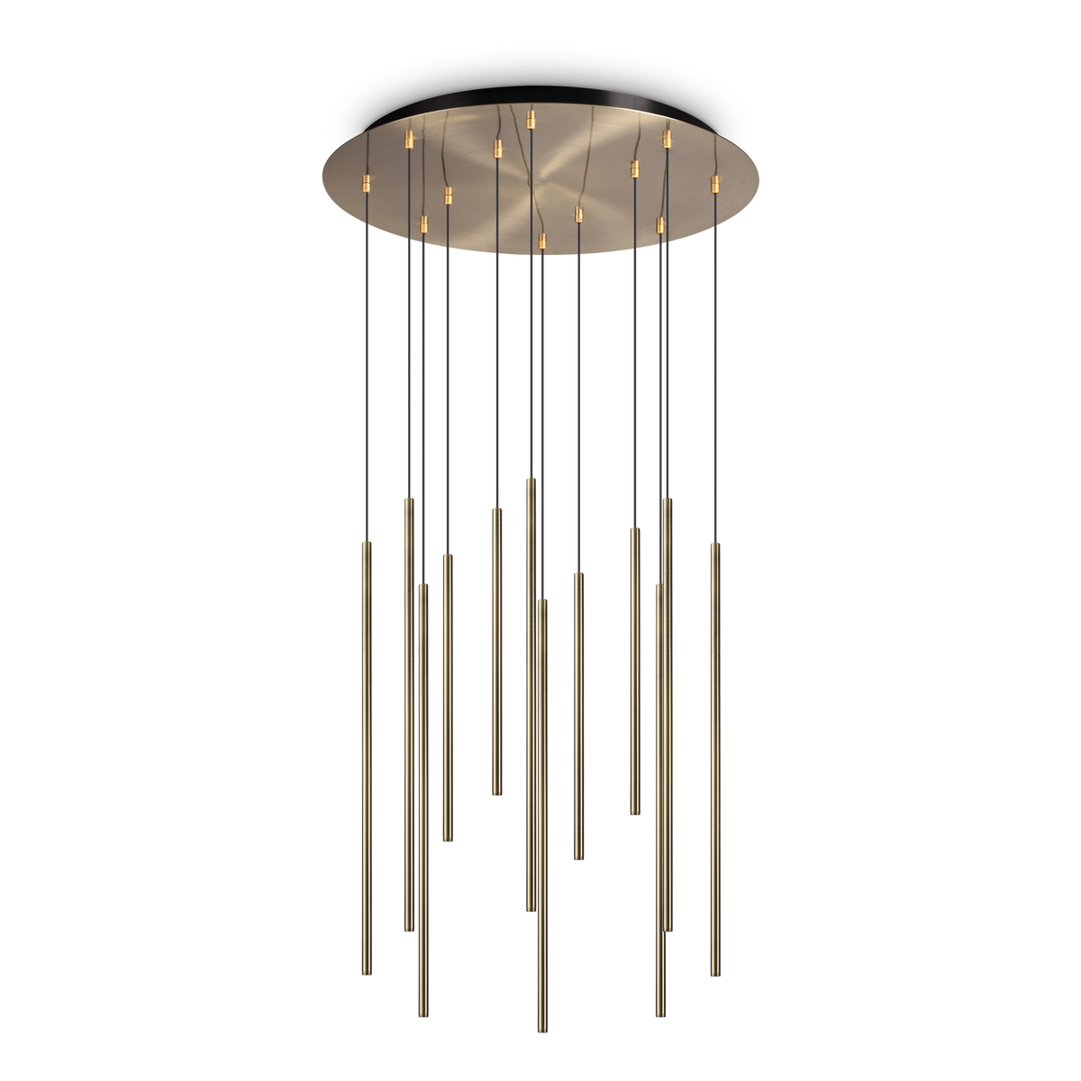 Lustră pendul Look LED SP12 rotund picătură D16 On-Off 3000K, alamă