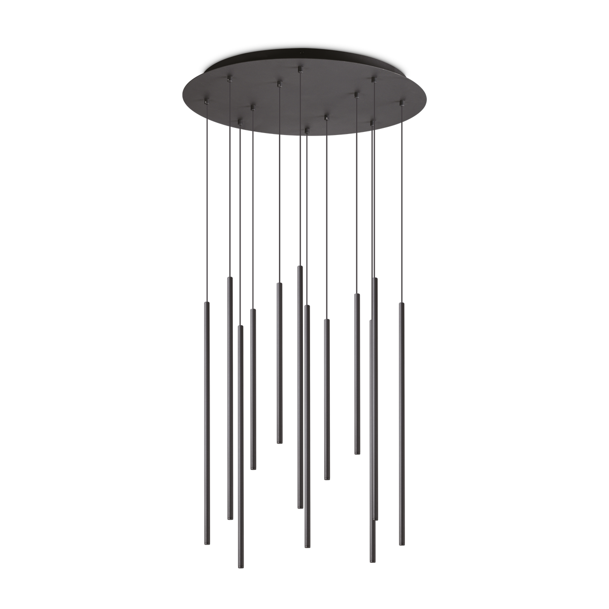 Lustră pendul Look LED SP12 rotund picătură D16 On-Off 3000K, negru