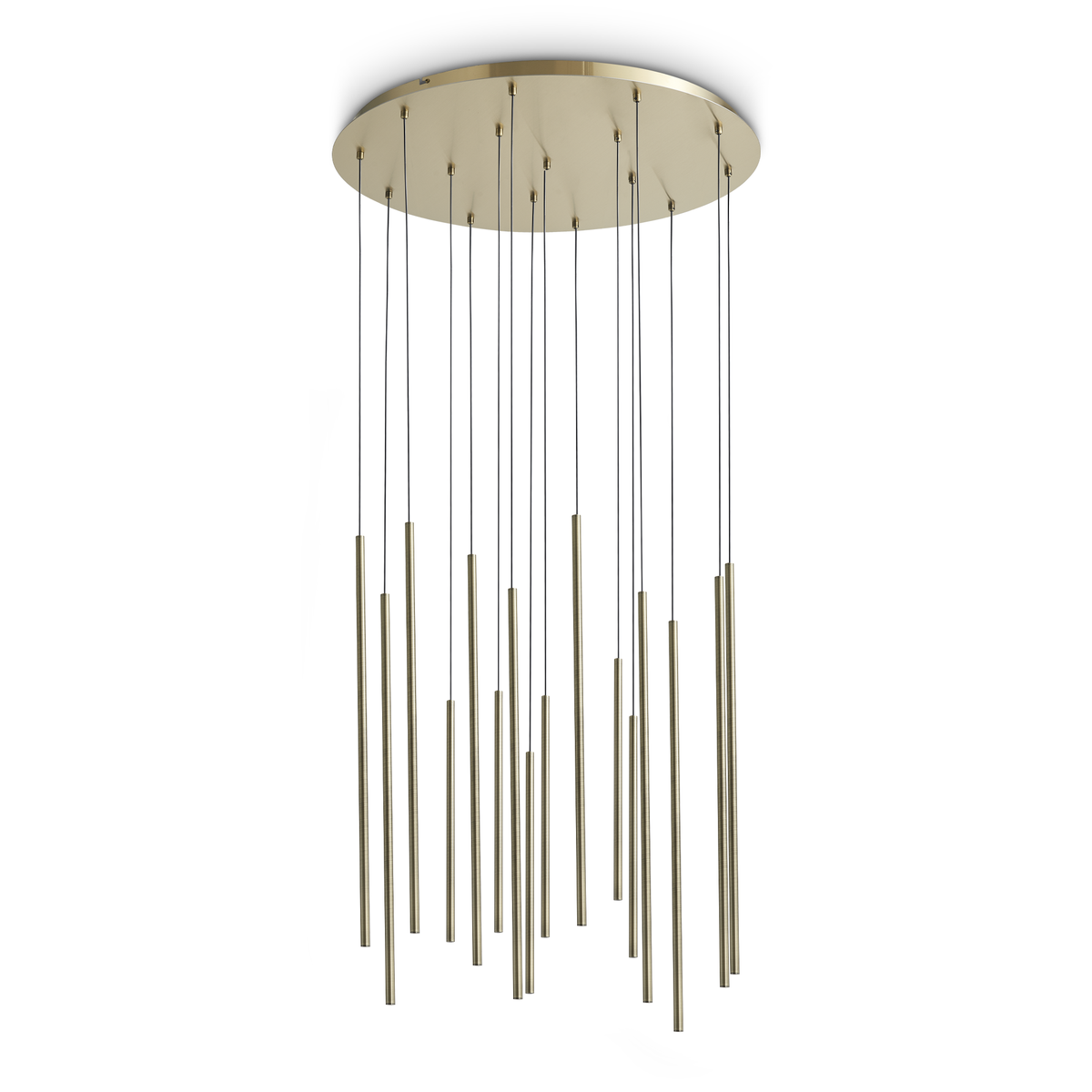 Lustră pendul Look LED SP16 rotund picătură D16 On-Off 3000K, alamă