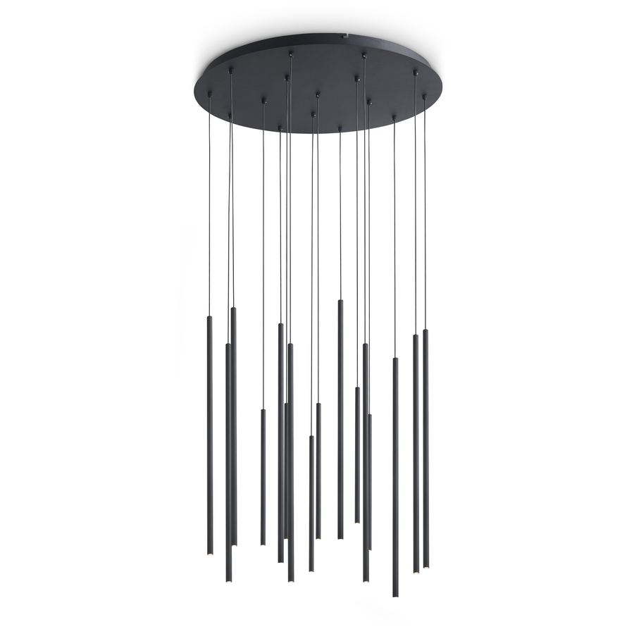 Lustră pendul Look LED SP16 rotund picătură D16 On-Off 3000K, negru