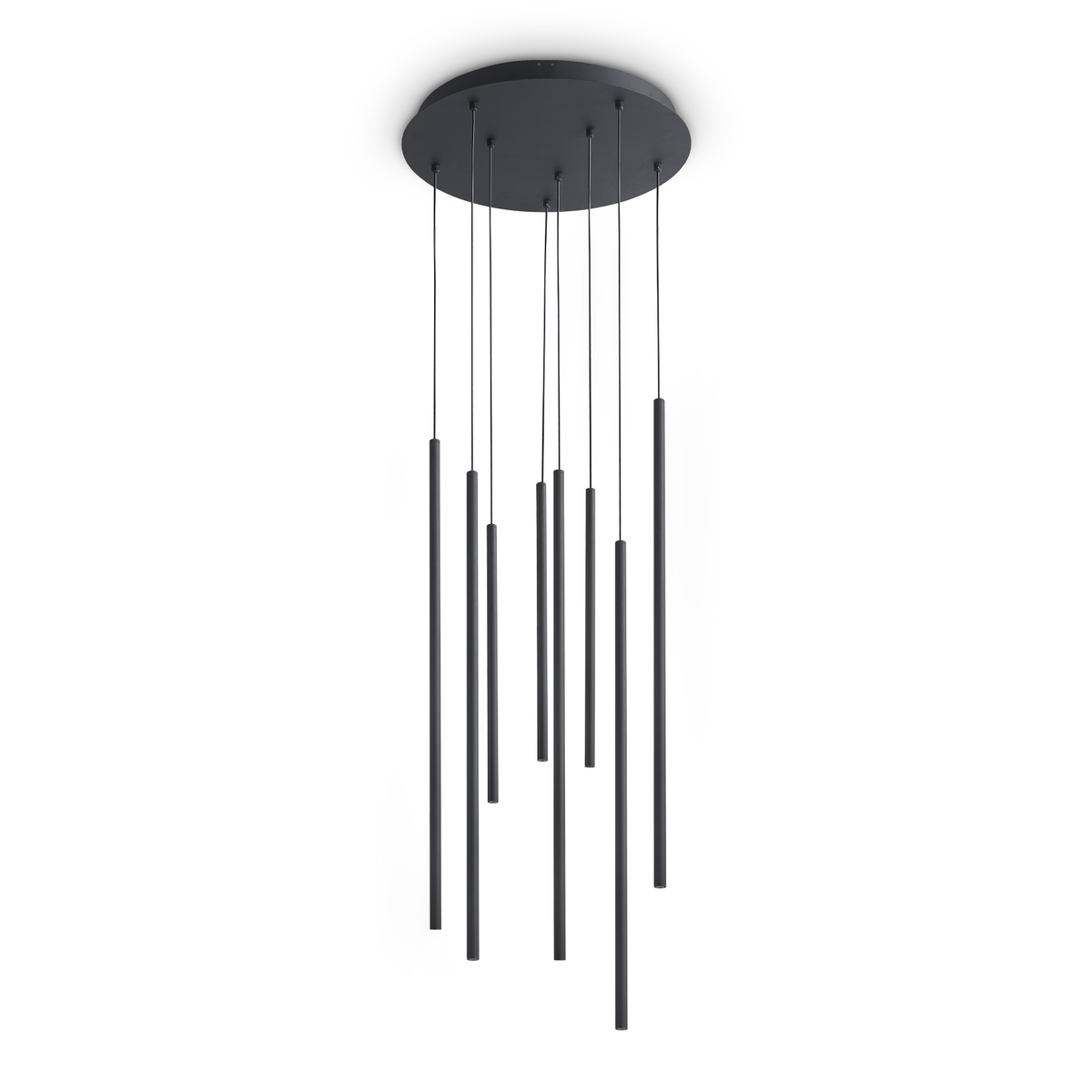 Lustră pendul Look LED SP8 rotund picătură D16 On-Off 3000K, negru