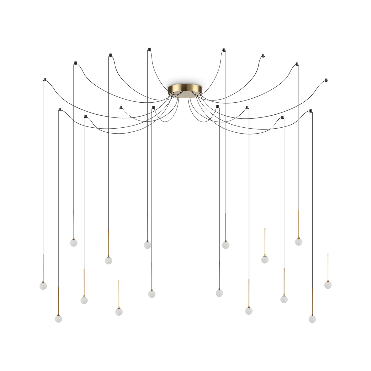 Lustră pendul Lucciola SP16, alamă
