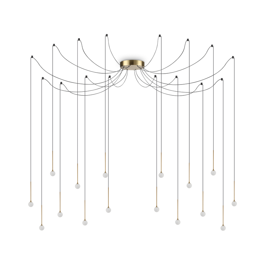 Lustră pendul Lucciola SP16, alamă