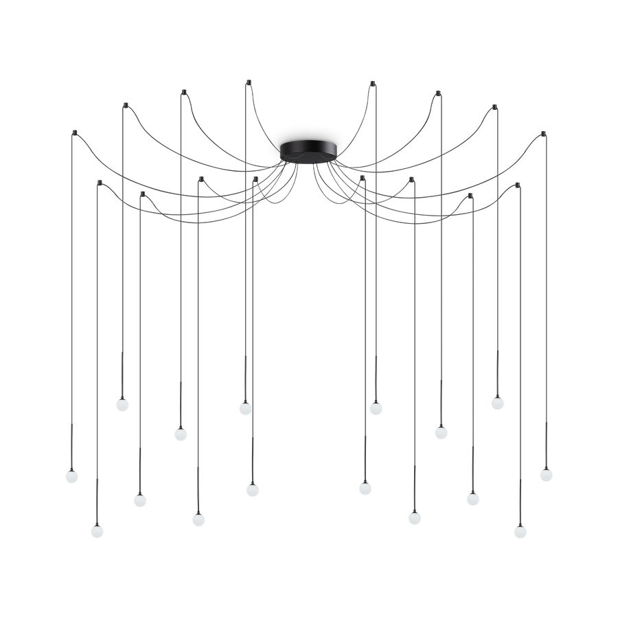 Lustră pendul Lucciola SP16, negru