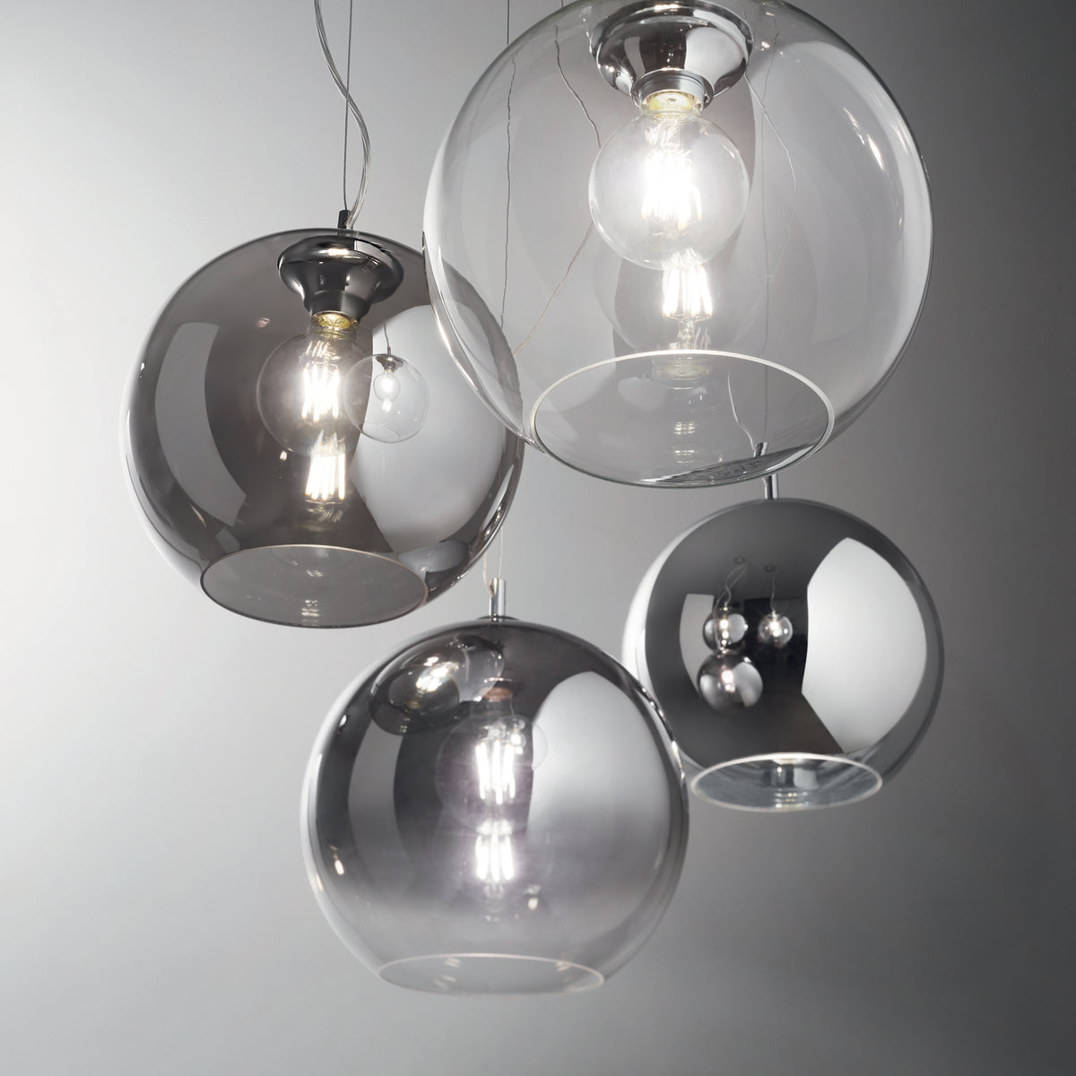 Lustră pendul Nemo SP1 D40, transparent – ambient