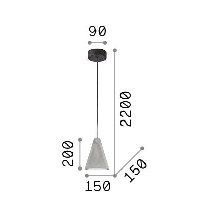 Lustră pendul Oil-2 SP1 – desen tehnic cu dimensiuni