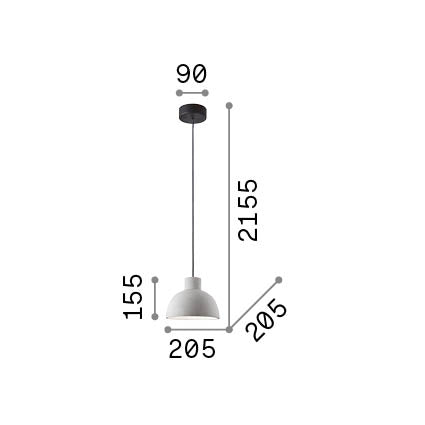 Lustră pendul Oil-5 SP1 – desen tehnic cu dimensiuni