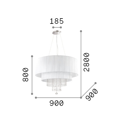 Lustră pendul Opera SP10 – desen tehnic cu dimensiuni
