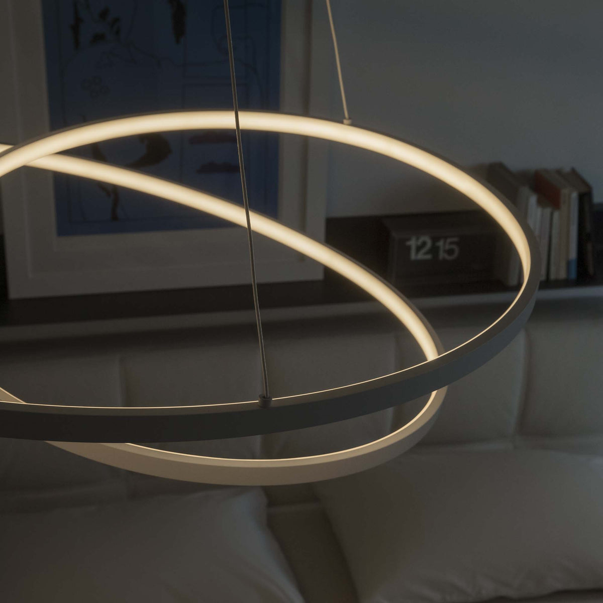 Lustră pendul Oz SP D080 On-Off 3000K, alb – ambient