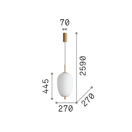 Lustră pendul Umile-3 SP1 – desen tehnic cu dimensiuni