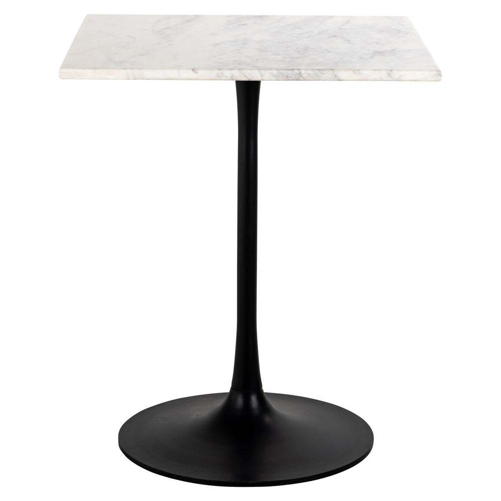 Masă bistro Carlten, negru/alb, 65 x 65 cm