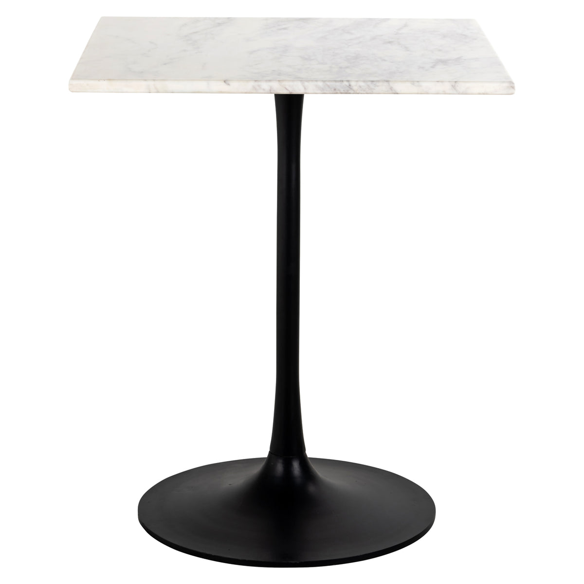 Masă bistro Carlten, negru/alb, 65 x 65 cm