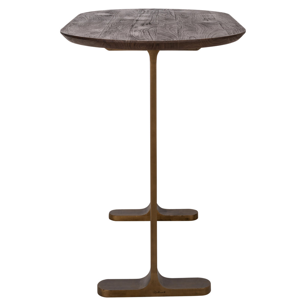 Masă de bar Revelin, maro închis, 140 cm