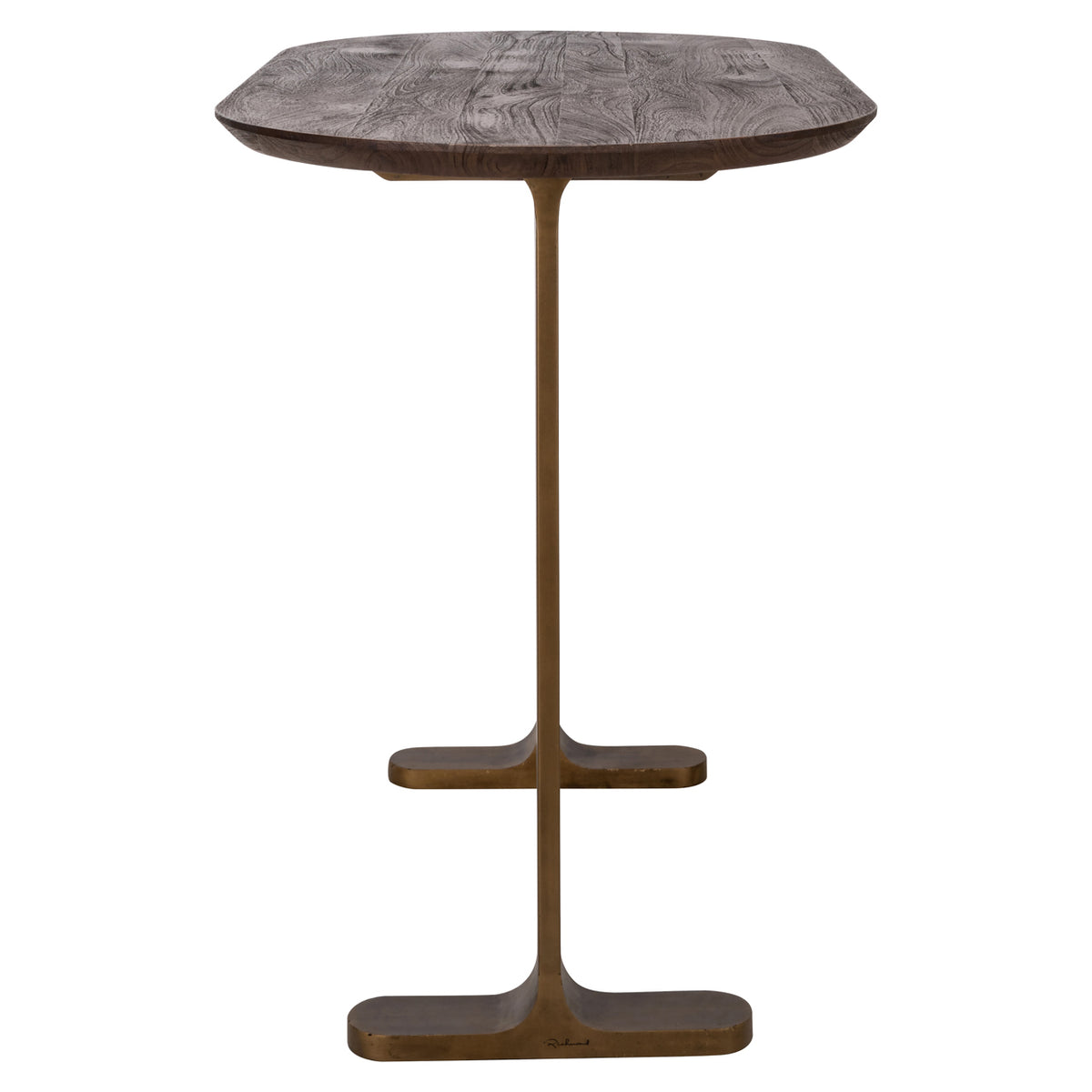Masă de bar Revelin, maro închis, 140 cm