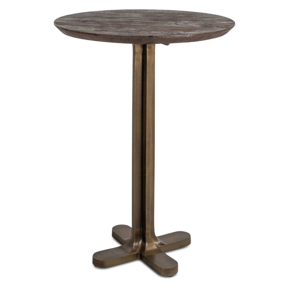 Masă de bar Revelin, maro închis, Ø 80 cm