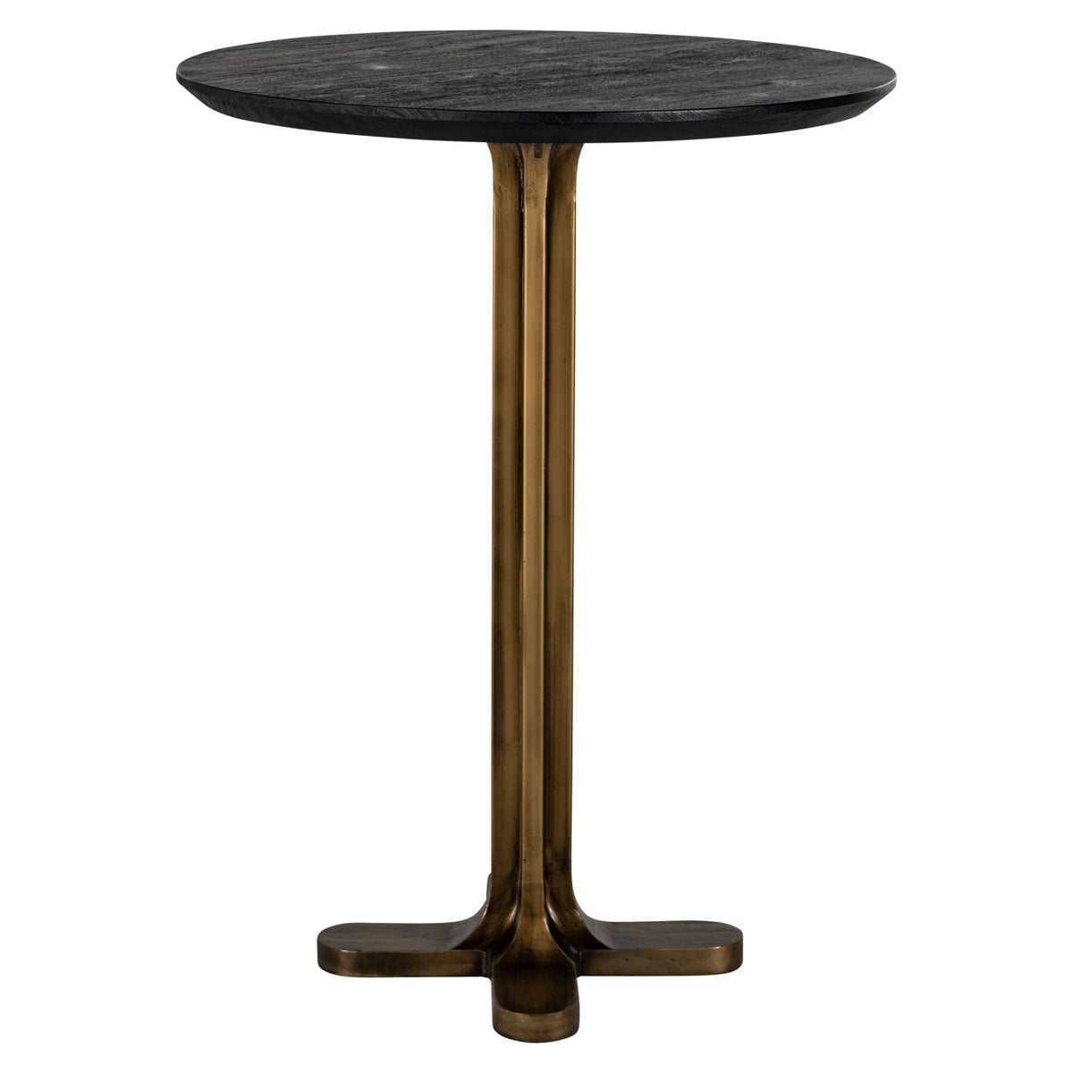 Masă de bar Revelin, negru/auriu, Ø 81 cm