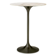 Masă de bar Tazio, finisaj bronz, ceramică maro