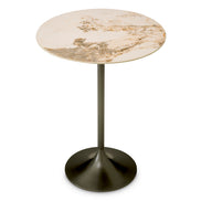 Masă de bar Tazio, finisaj bronz, ceramică maro
