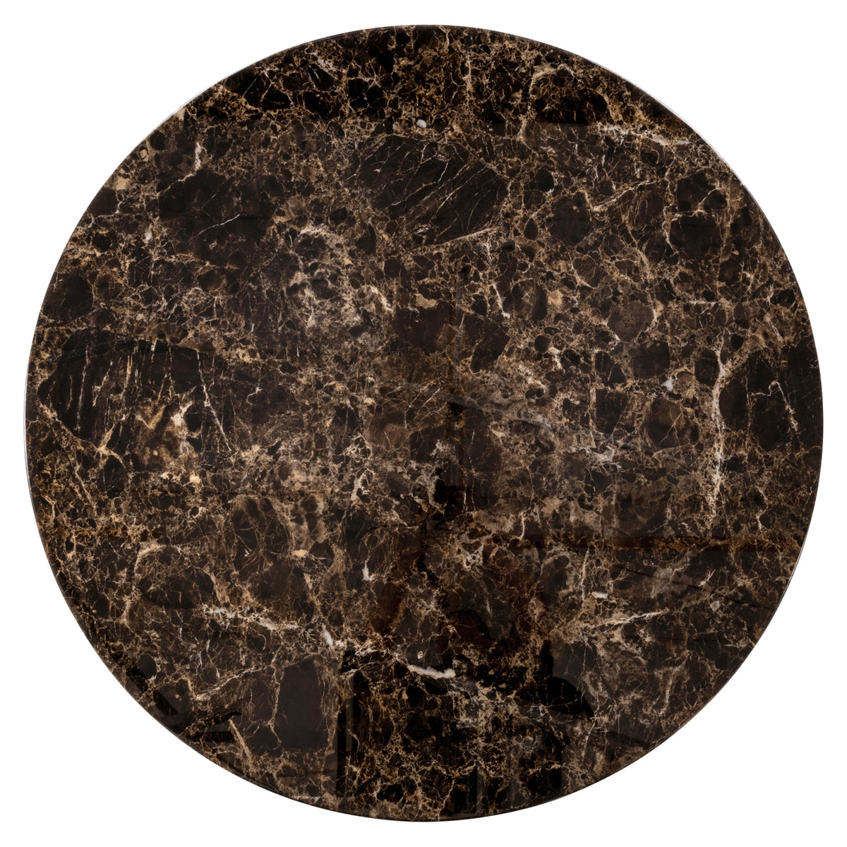 Masă dining Almundi, chocolat brown, Ø 120 cm