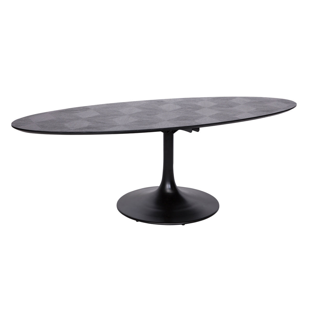 Masă dining Blax, negru, oval, 250 cm
