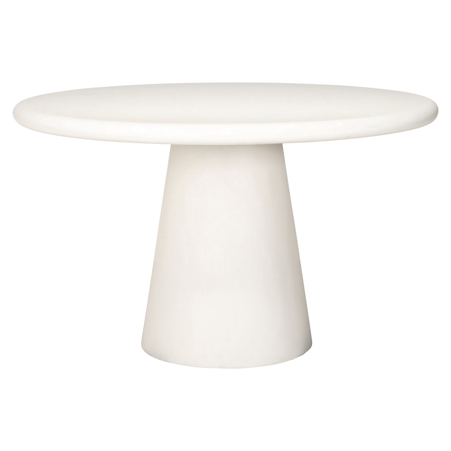 Masă dining Bloomstone, alb, Ø 130 cm