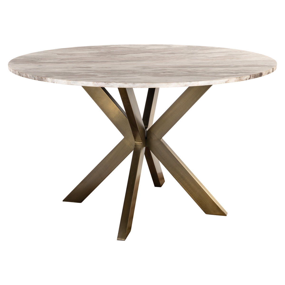 Masă dining Bottega, blush bej, Ø 140 cm